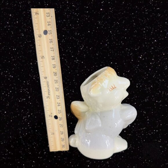 Antique Art Pottery Creamer Pitcher Vintage Lamb Sheep Hand Painted 4"Tall 3"W - Picture 5 of 9